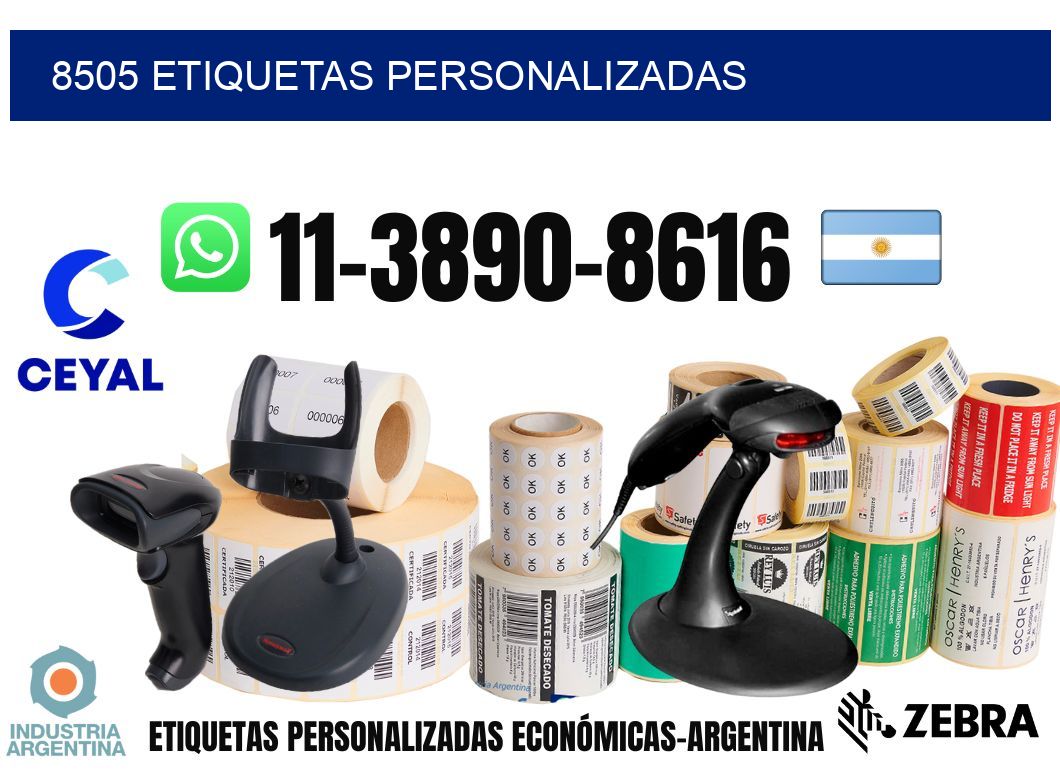 8505 etiquetas personalizadas