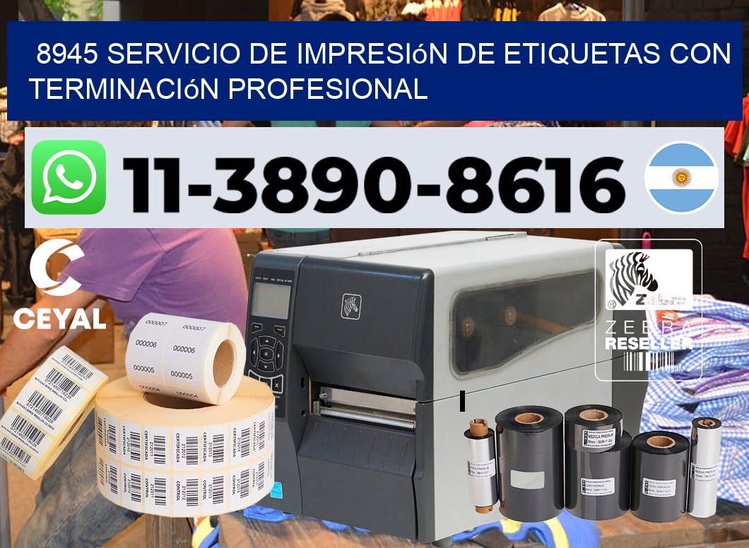 8945 Servicio de impresión de etiquetas con terminación profesional
