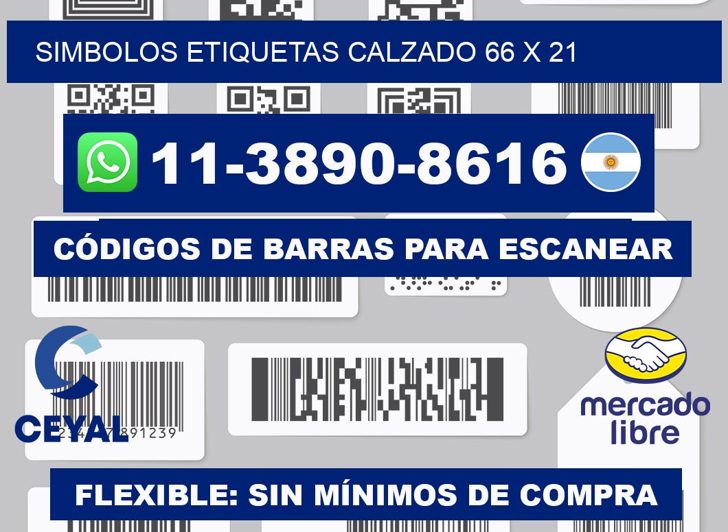 SIMBOLOS ETIQUETAS CALZADO 66 x 21