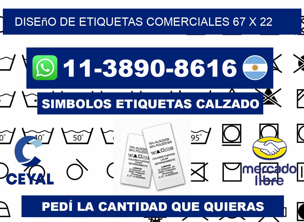 diseño de etiquetas comerciales 67 x 22