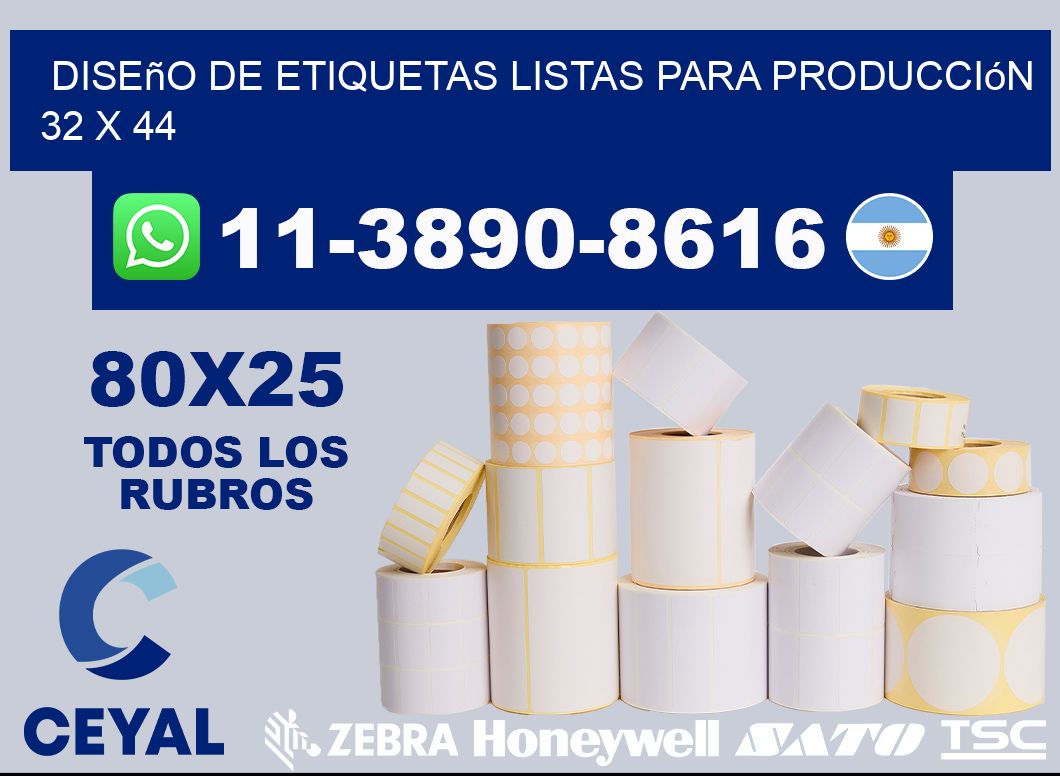 diseño de etiquetas listas para producción 32 x 44
