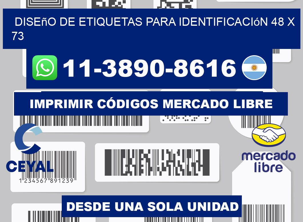 diseño de etiquetas para identificación 48 x 73