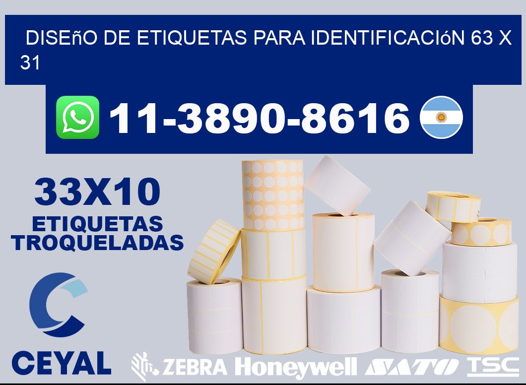 diseño de etiquetas para identificación 63 x 31