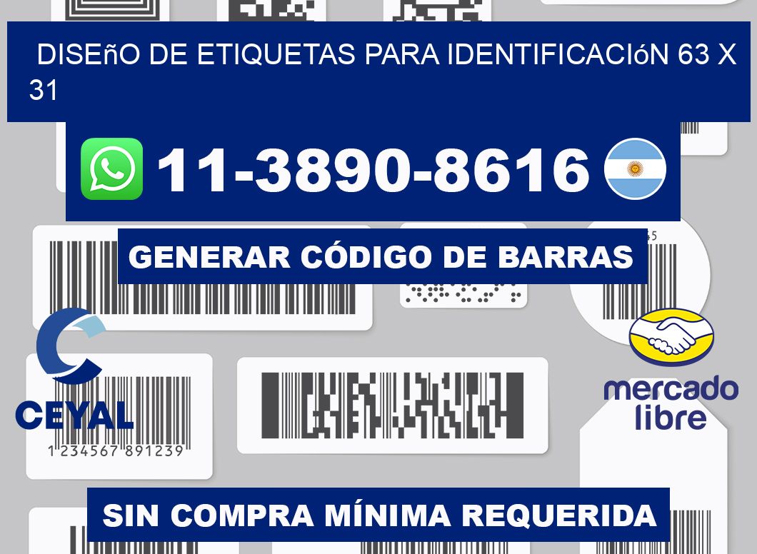 diseño de etiquetas para identificación 63 x 31