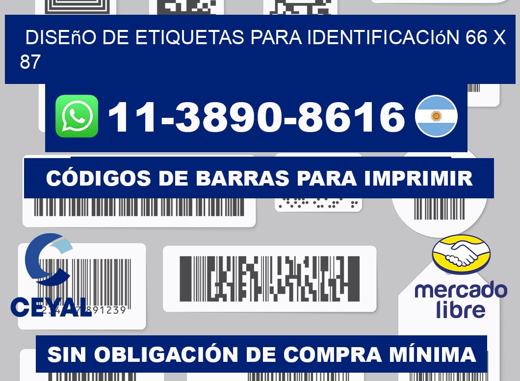 diseño de etiquetas para identificación 66 x 87