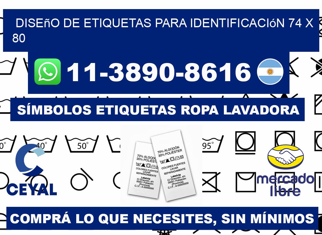 diseño de etiquetas para identificación 74 x 80