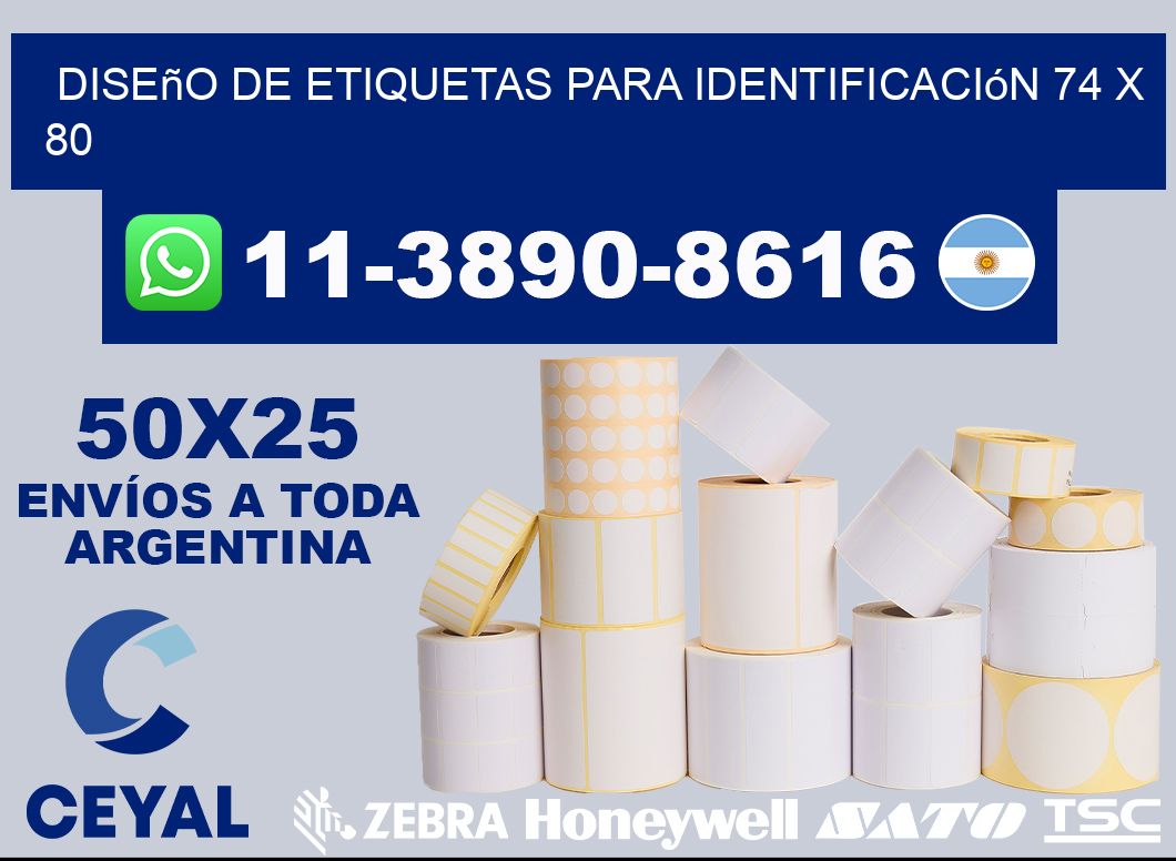 diseño de etiquetas para identificación 74 x 80