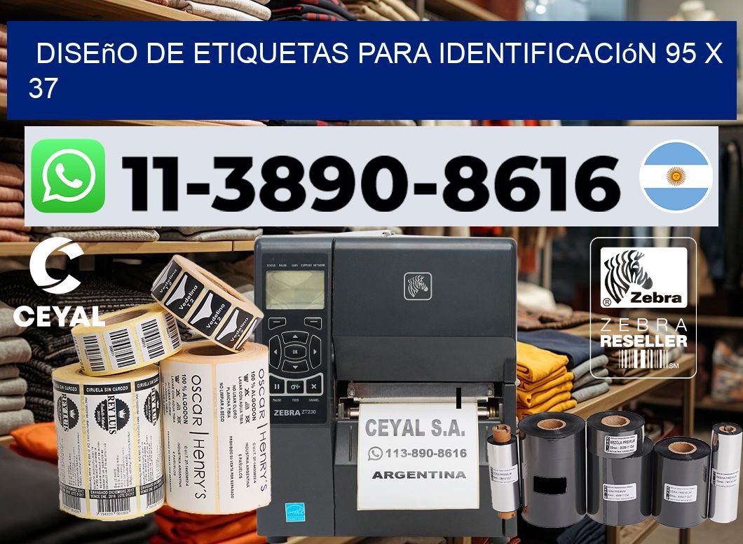 diseño de etiquetas para identificación 95 x 37