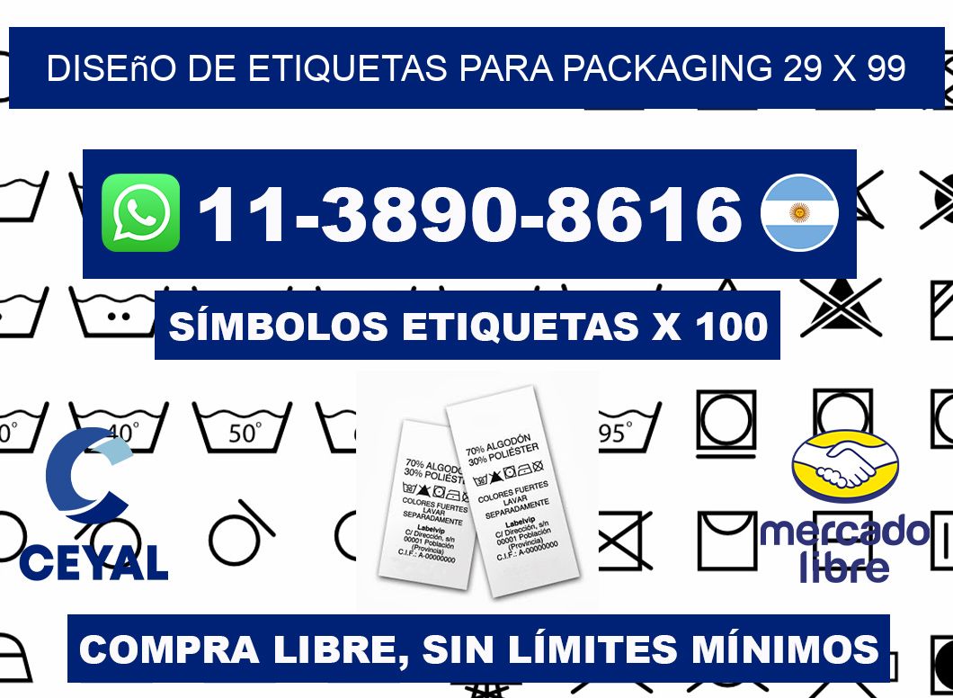 diseño de etiquetas para packaging 29 x 99