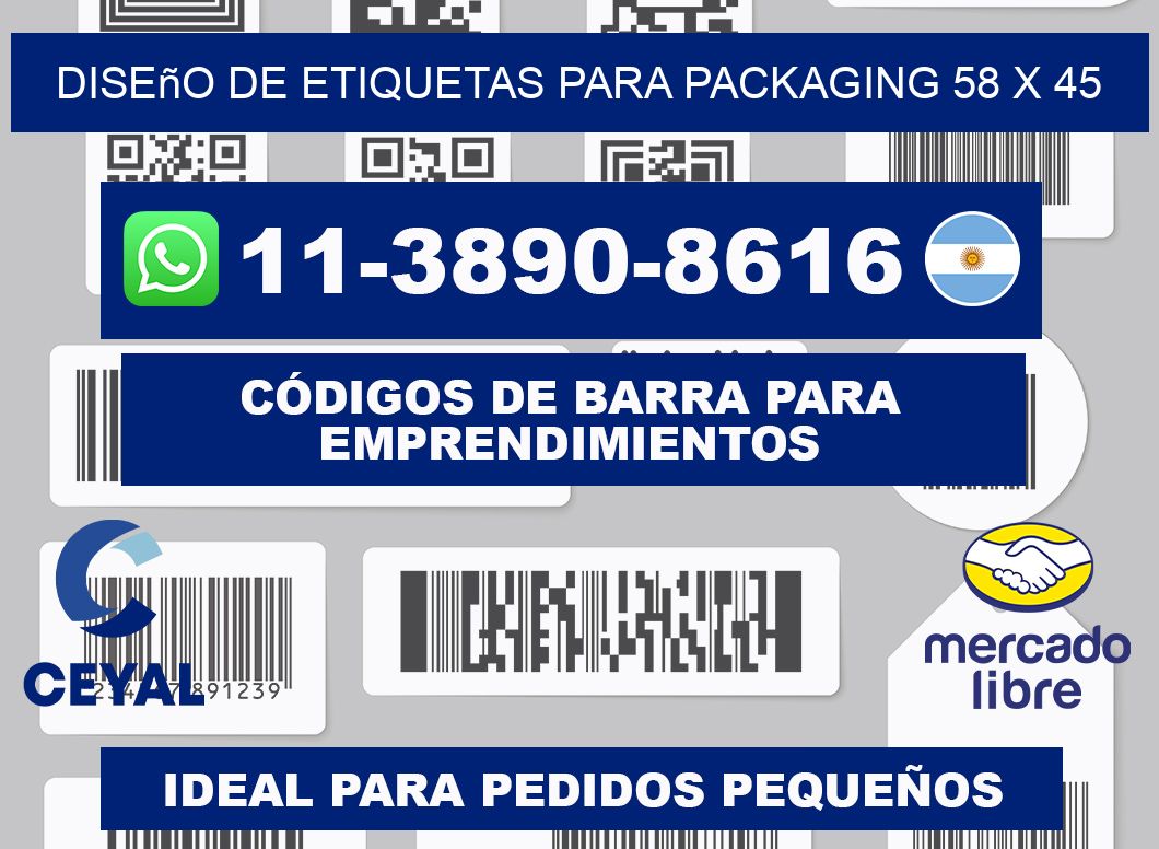diseño de etiquetas para packaging 58 x 45