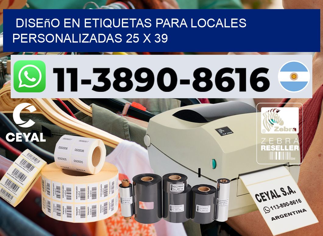 diseño en etiquetas para locales personalizadas 25 x 39