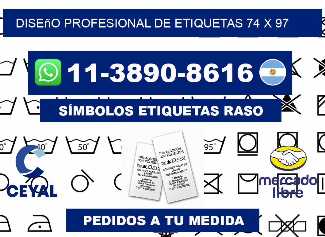diseño profesional de etiquetas 74 x 97
