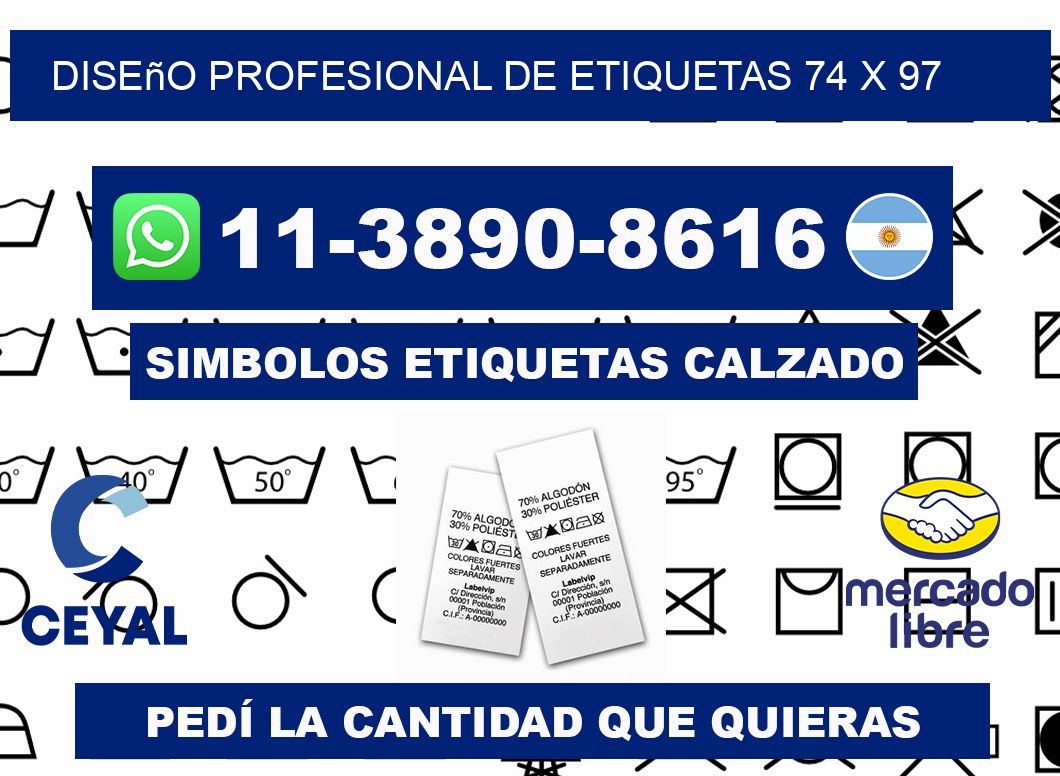 diseño profesional de etiquetas 74 x 97