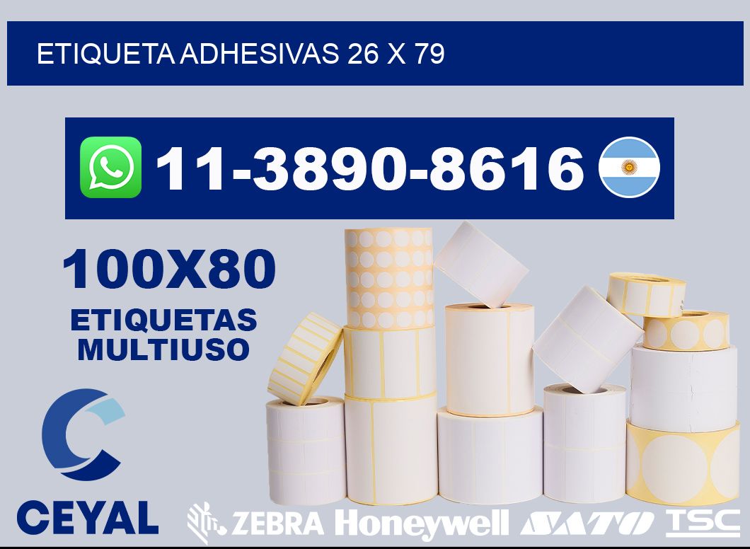 etiqueta adhesivas 26 x 79