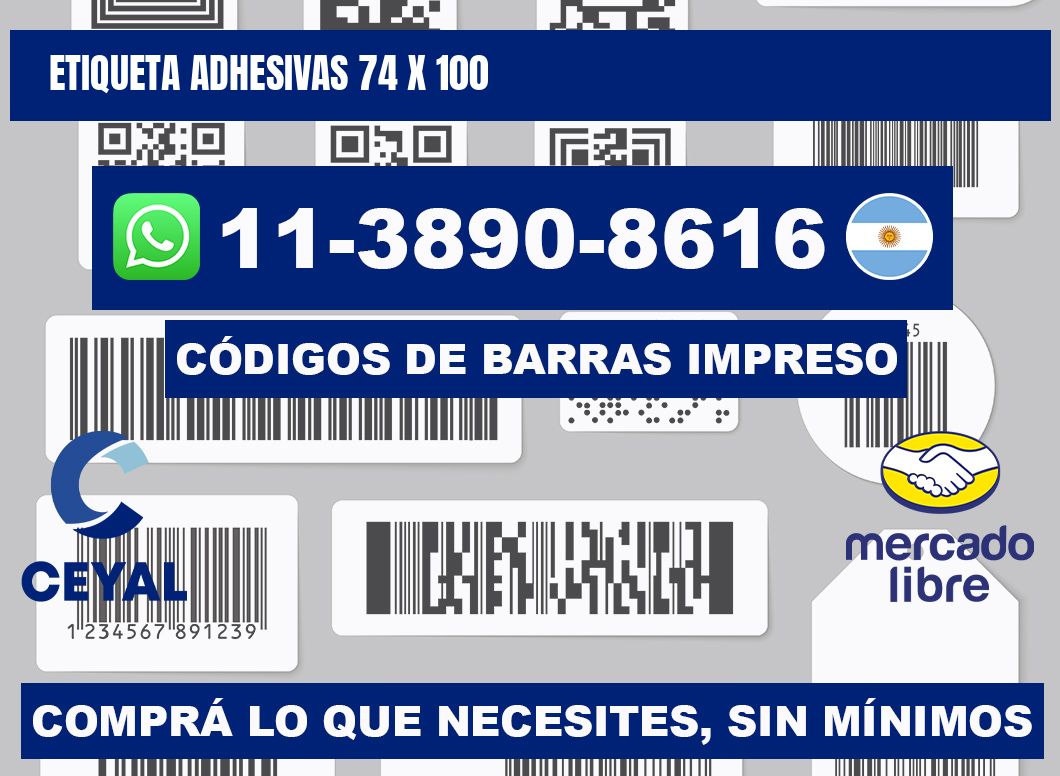 etiqueta adhesivas 74 x 100
