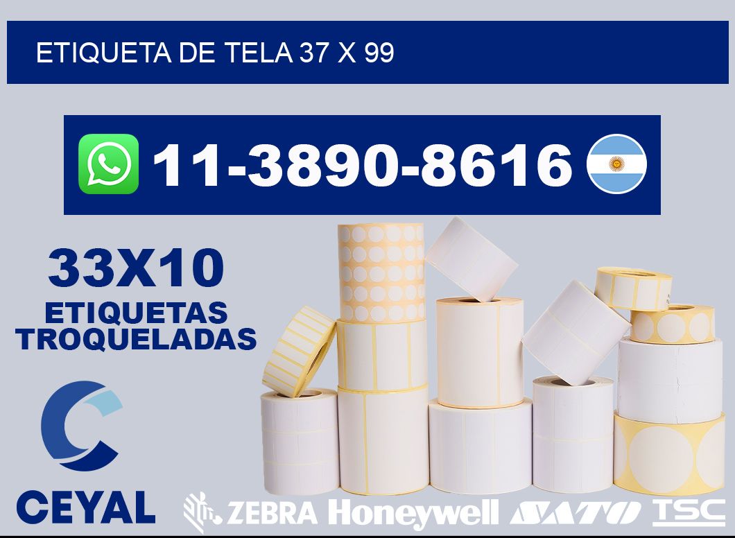 etiqueta de tela 37 x 99