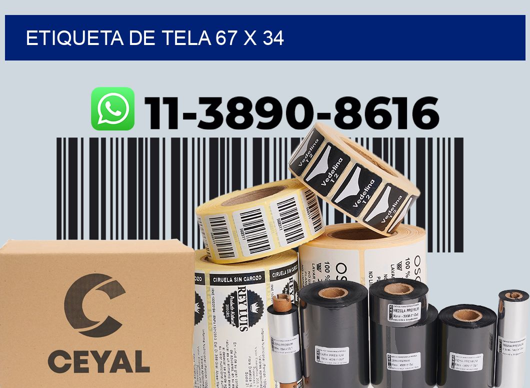 etiqueta de tela 67 x 34