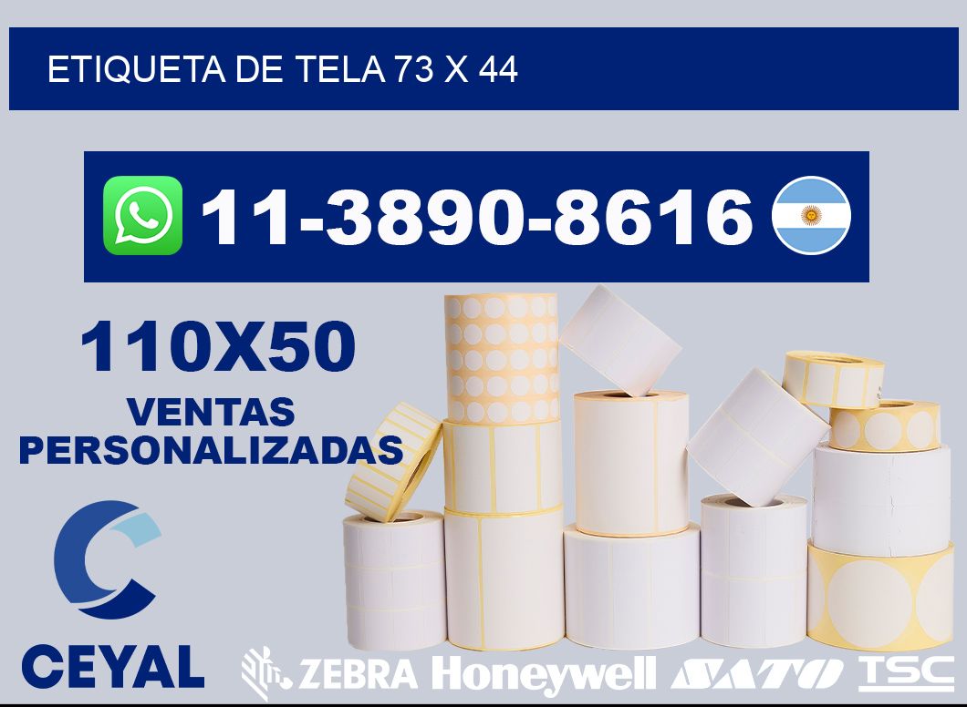 etiqueta de tela 73 x 44