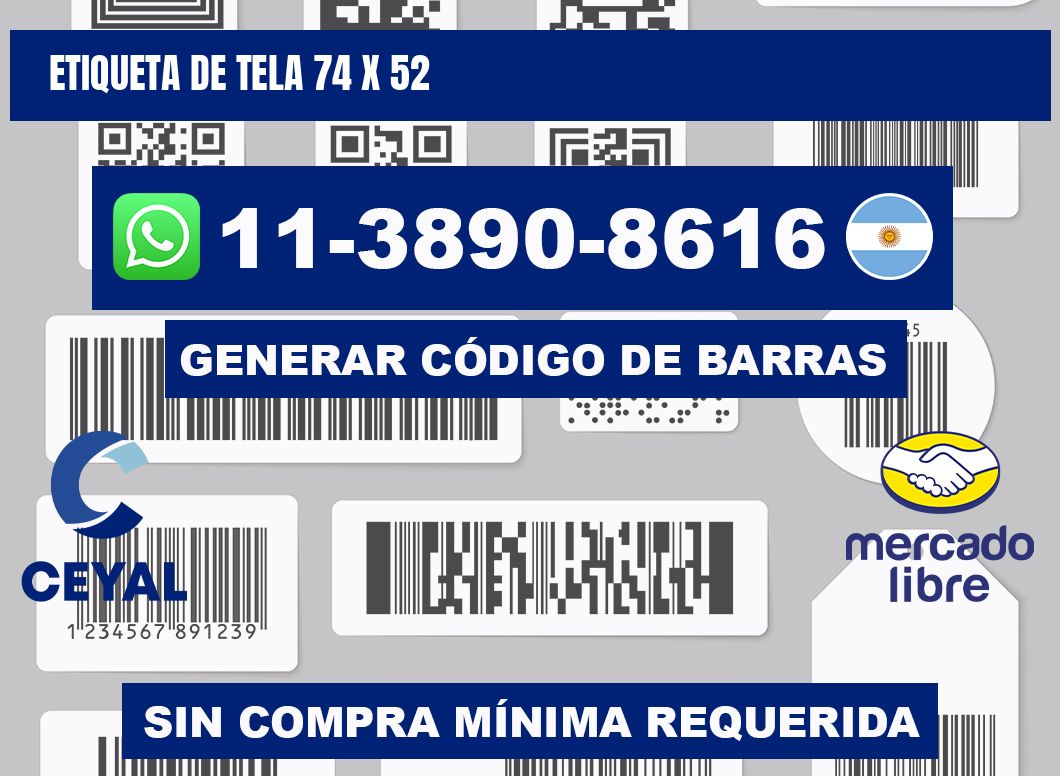 etiqueta de tela 74 x 52
