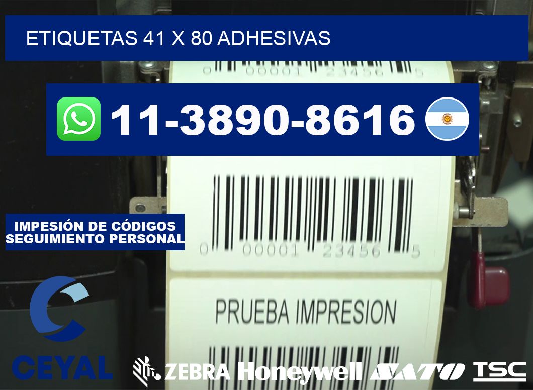 etiquetas 41 x 80 adhesivas