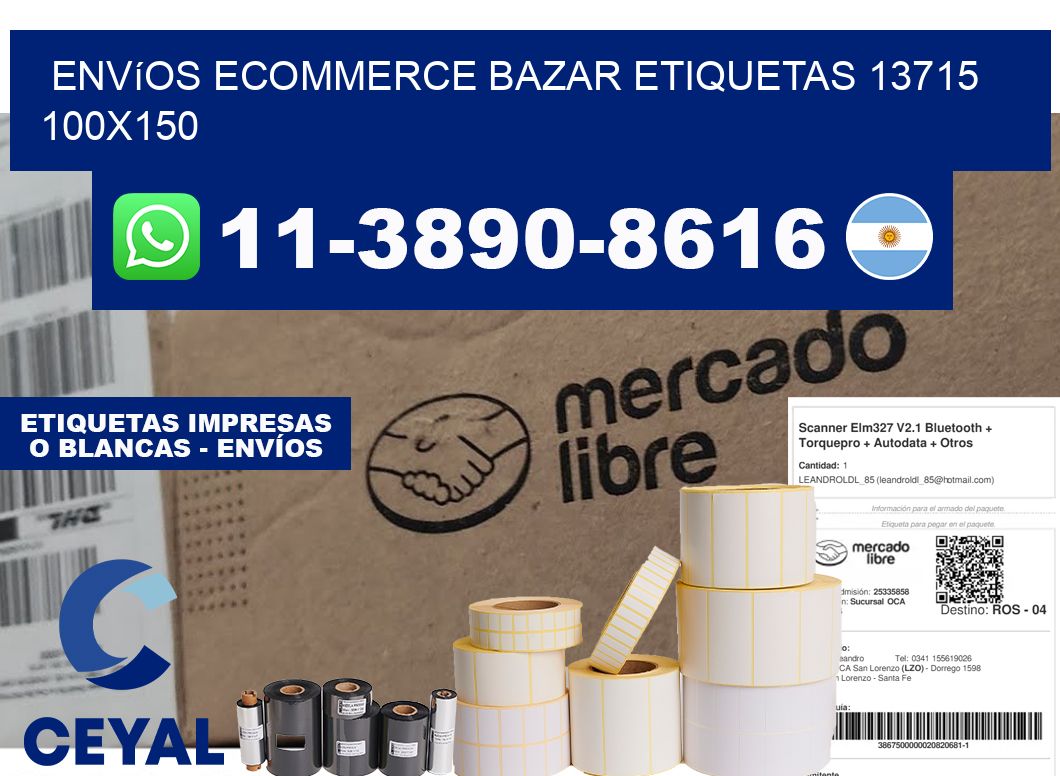 Envíos Ecommerce bazar etiquetas 13715 100x150