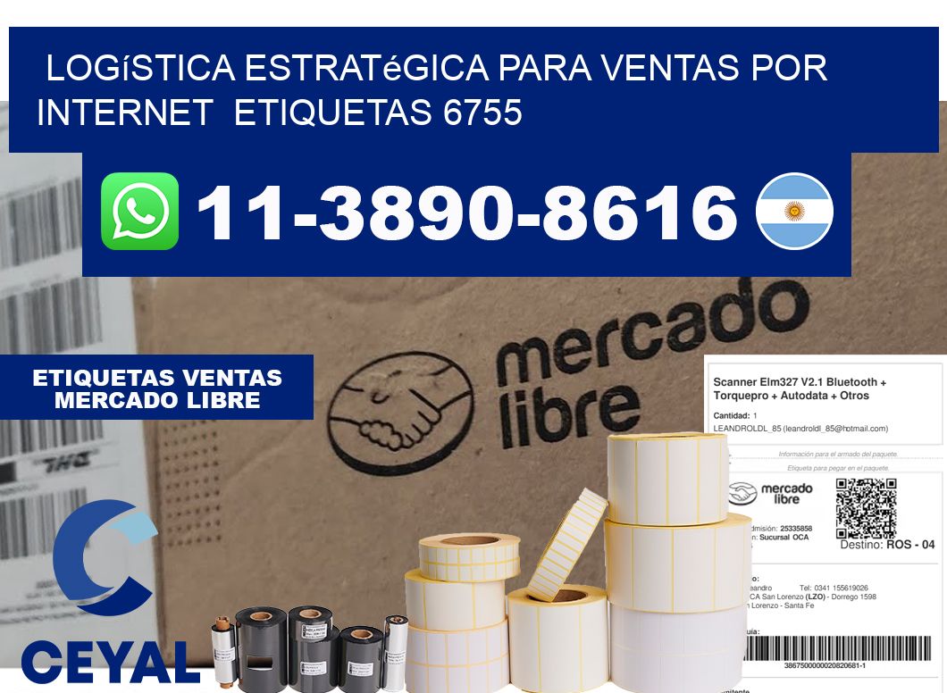 Logística estratégica para ventas por internet etiquetas 6755