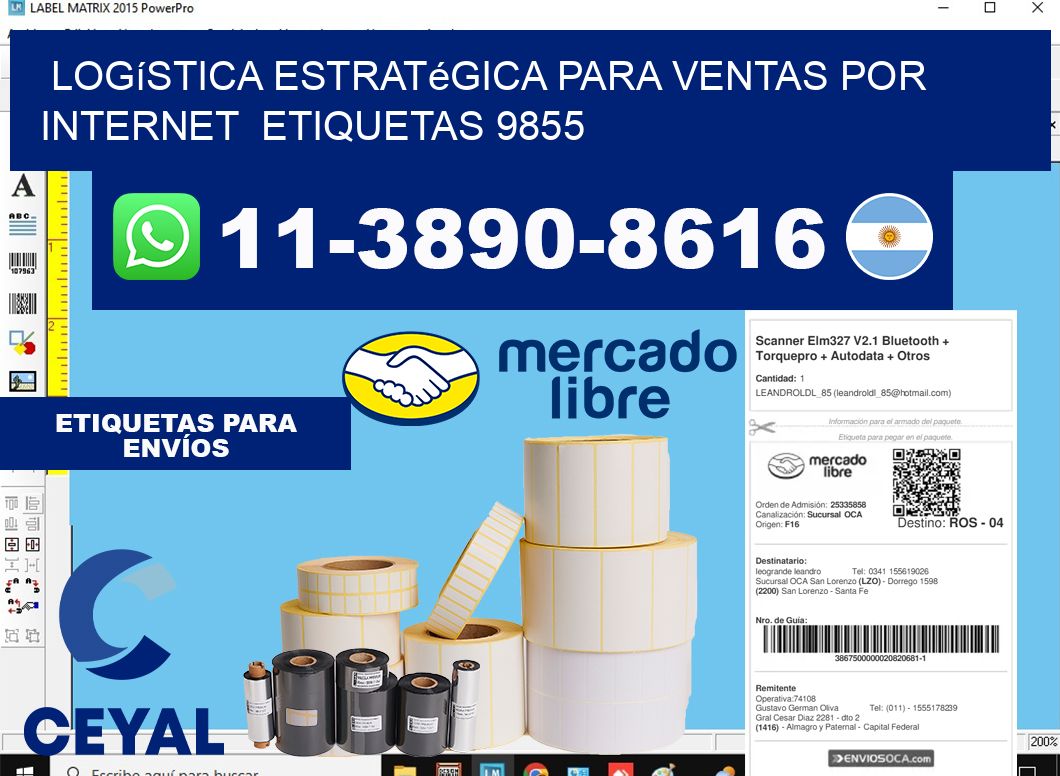 Logística estratégica para ventas por internet  etiquetas 9855