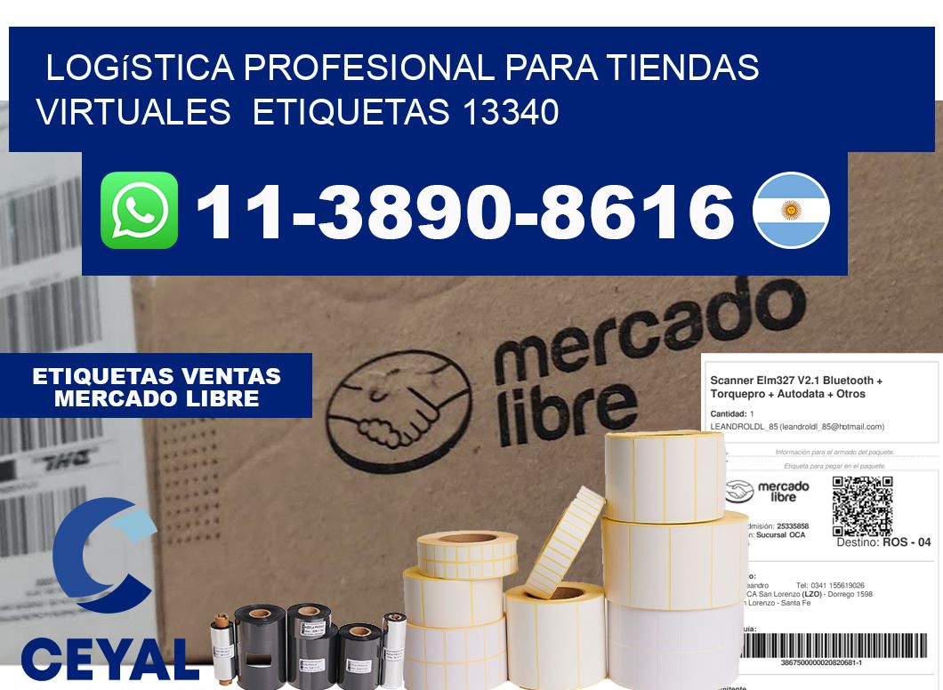 Logística profesional para tiendas virtuales  etiquetas 13340