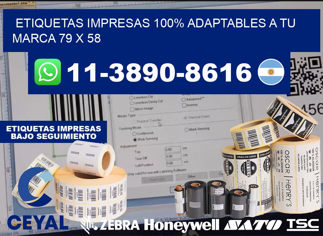 etiquetas impresas 100% adaptables a tu marca 79 x 58
