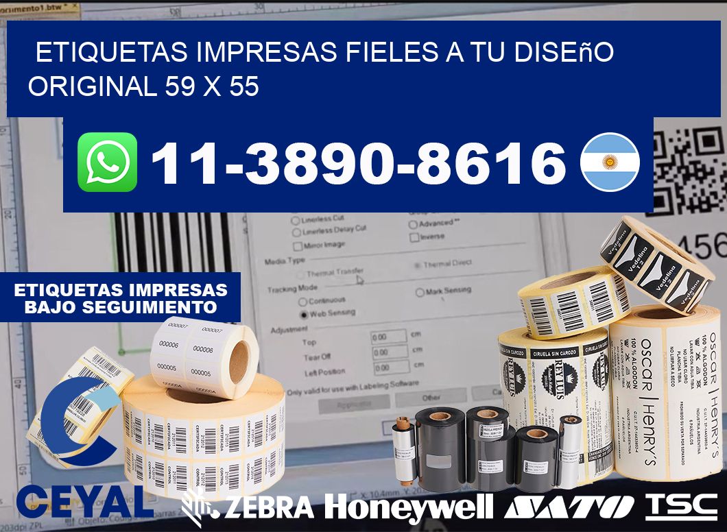 etiquetas impresas fieles a tu diseño original 59 x 55