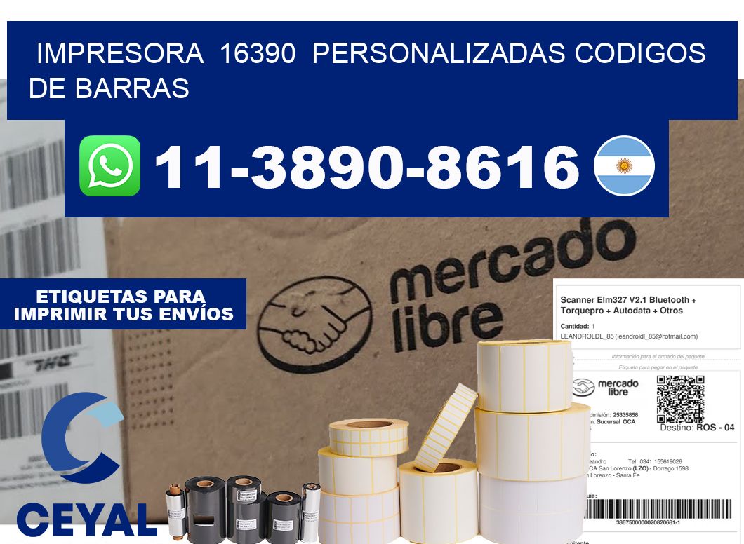 impresora 16390 personalizadas codigos de barras