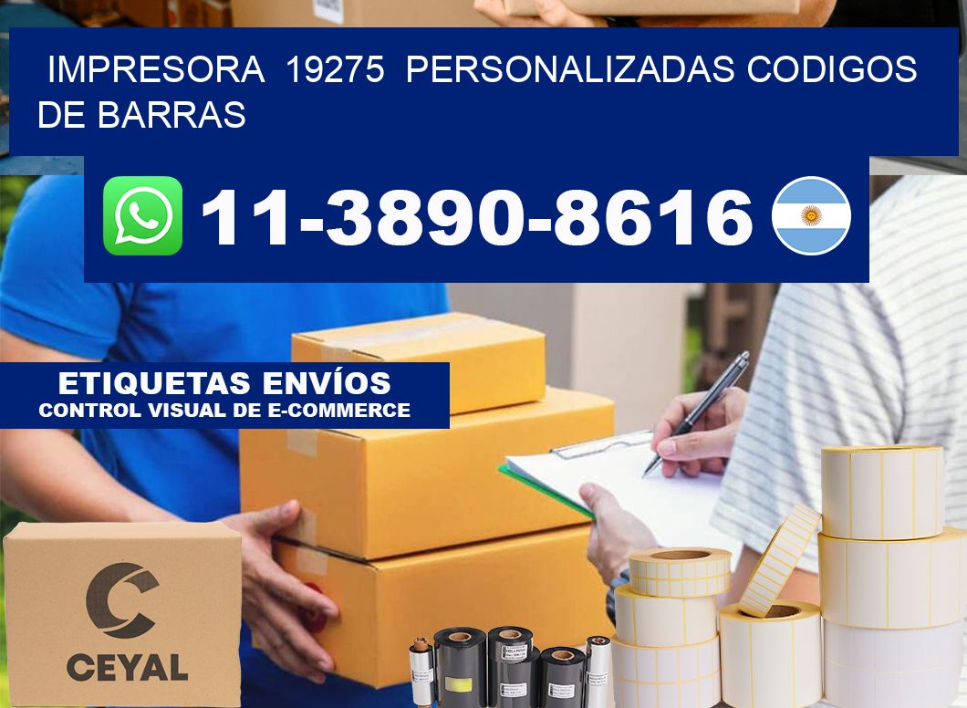 impresora  19275  personalizadas codigos de barras