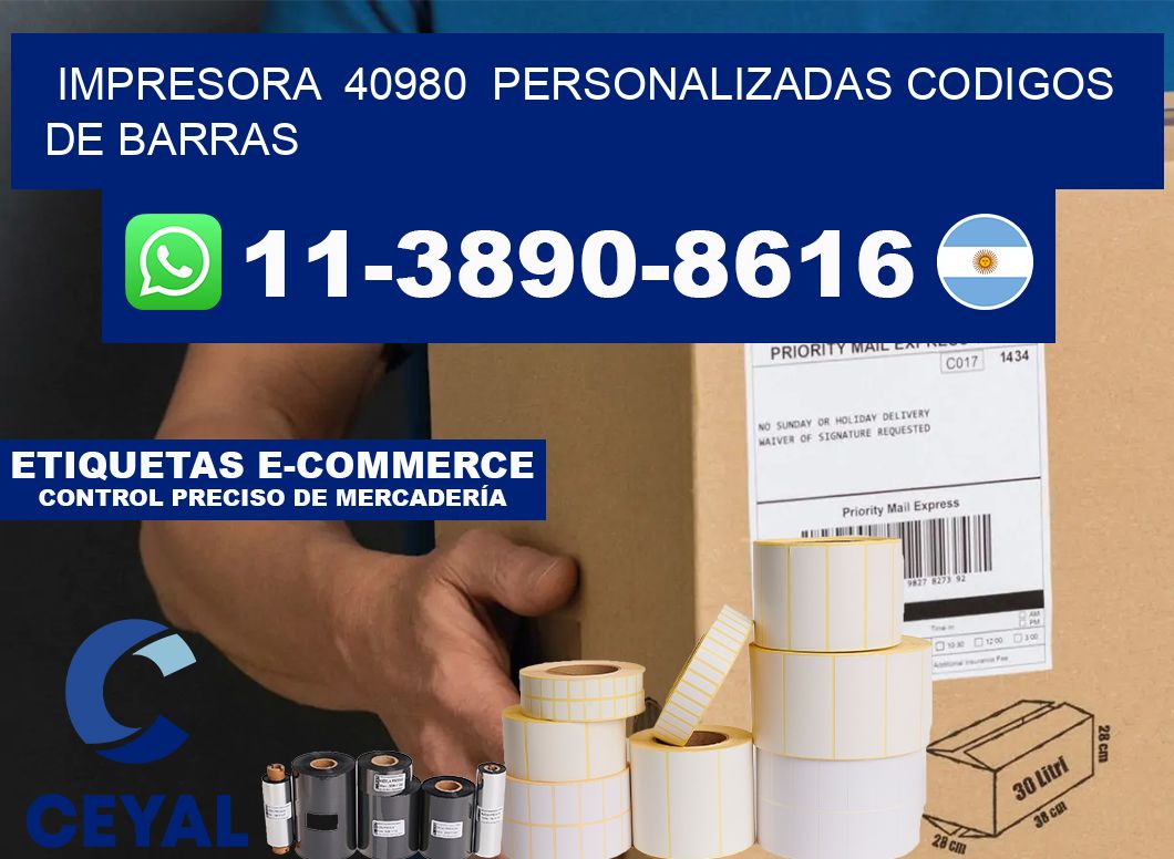 impresora  40980  personalizadas codigos de barras