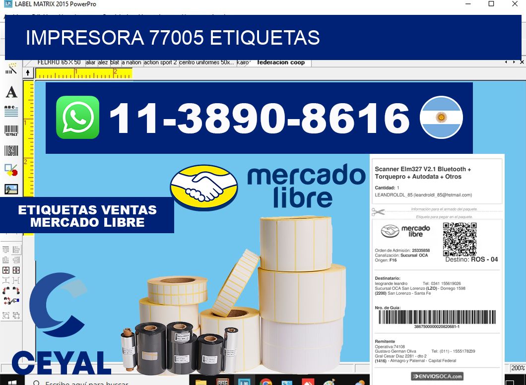 impresora 77005 etiquetas