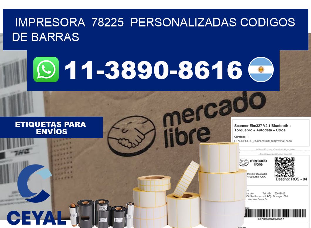 impresora  78225  personalizadas codigos de barras