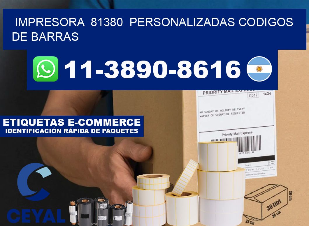 impresora  81380  personalizadas codigos de barras