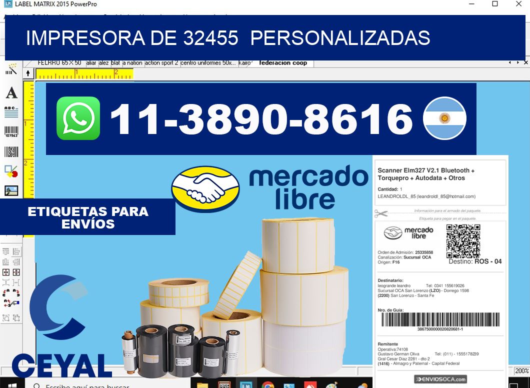 impresora de 32455 personalizadas