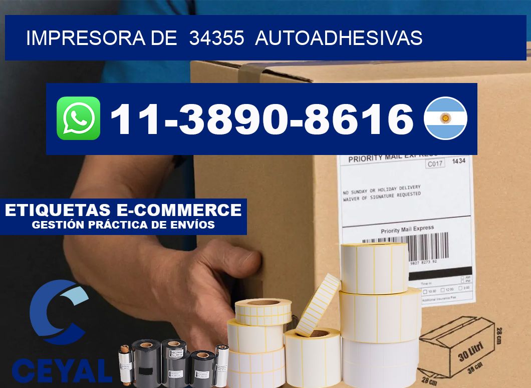 impresora de  34355  autoadhesivas