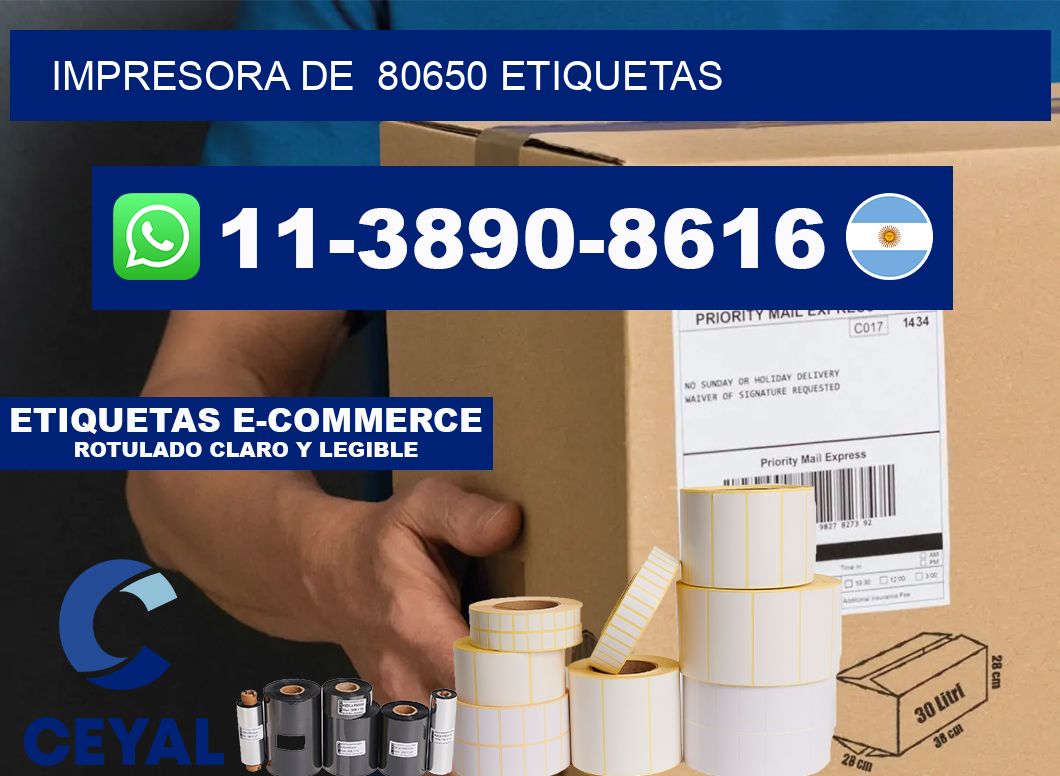 impresora de 80650 etiquetas