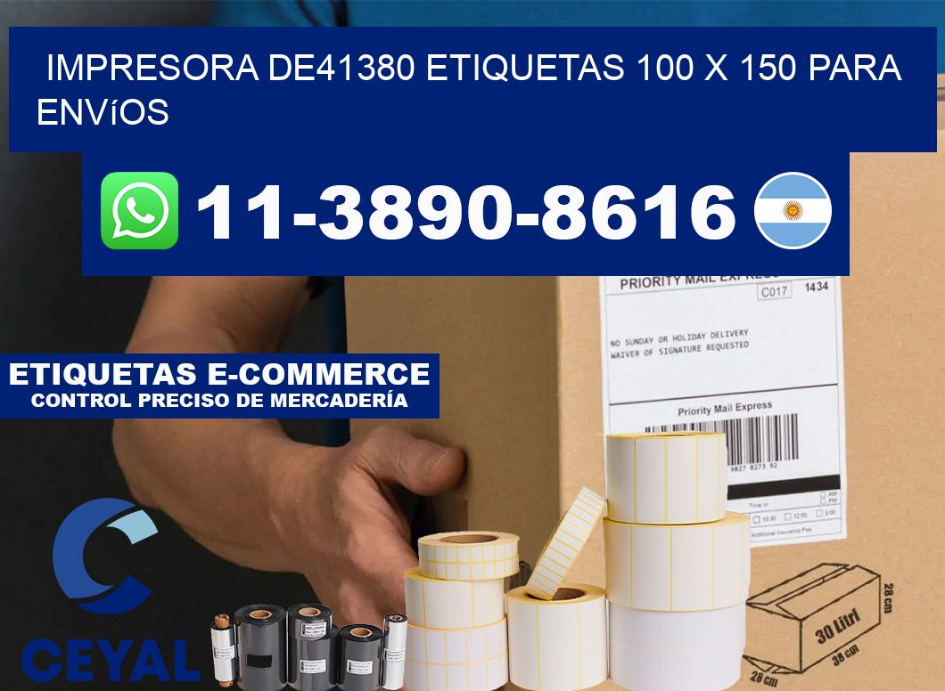impresora de41380 etiquetas 100 x 150 para envíos