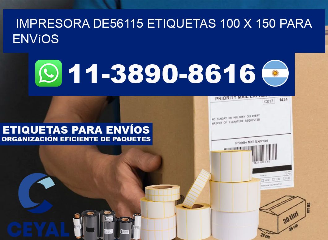 impresora de56115 etiquetas 100 x 150 para envíos