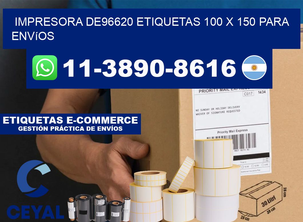 impresora de96620 etiquetas 100 x 150 para envíos