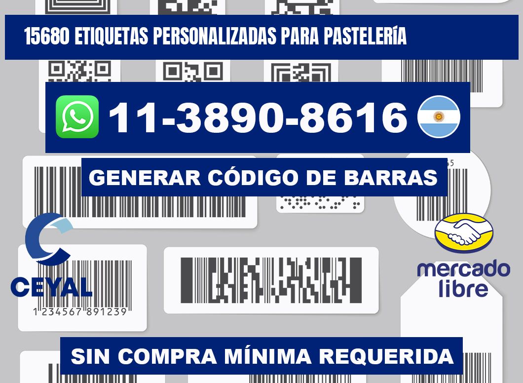 15680 etiquetas personalizadas para pastelería