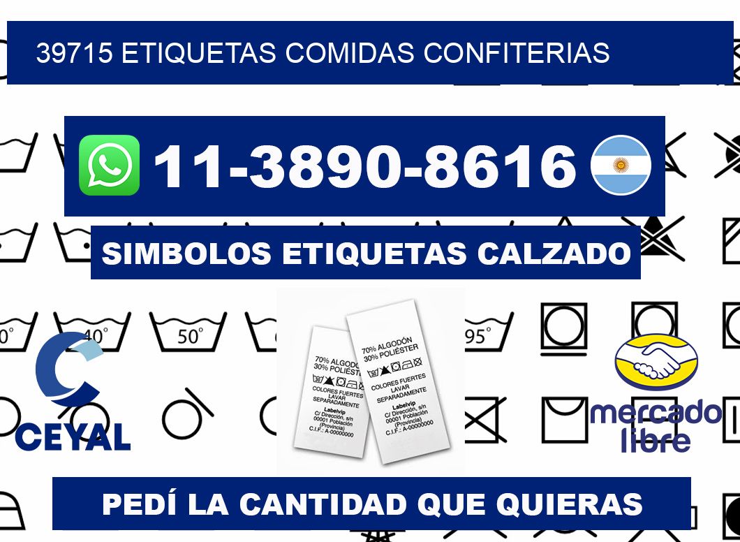39715 etiquetas comidas confiterias