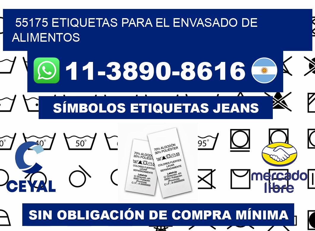 55175 etiquetas para el envasado de alimentos