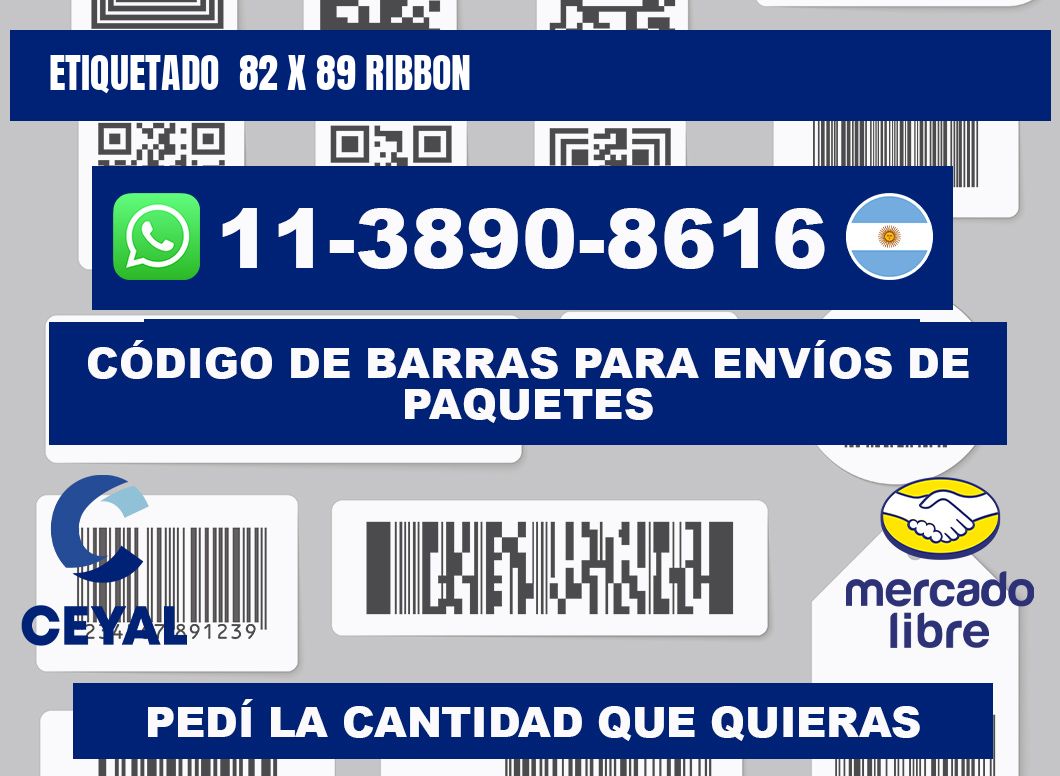 Etiquetado  82 x 89 ribbon