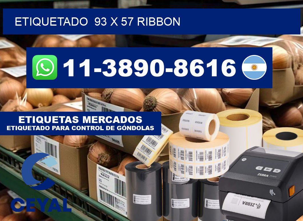 Etiquetado 93 x 57 ribbon
