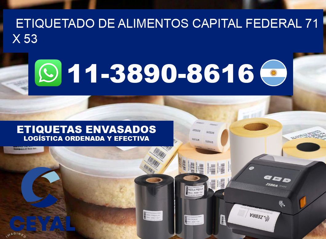 Etiquetado de alimentos capital federal 71 x 53