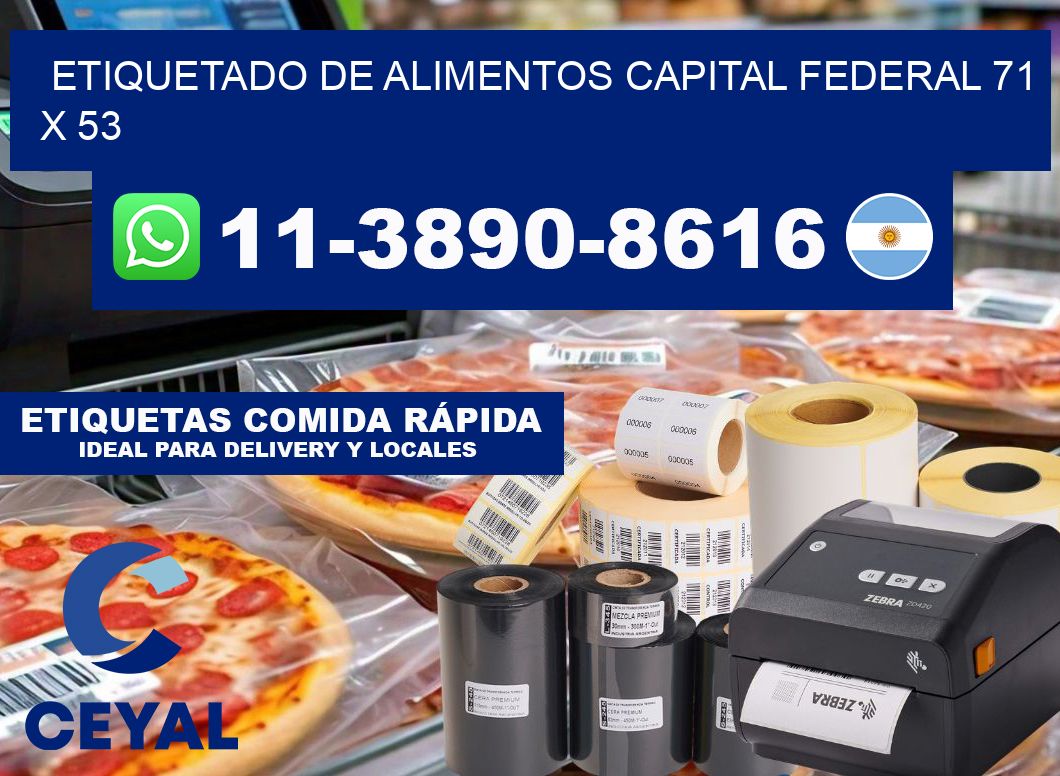 Etiquetado de alimentos capital federal 71 x 53