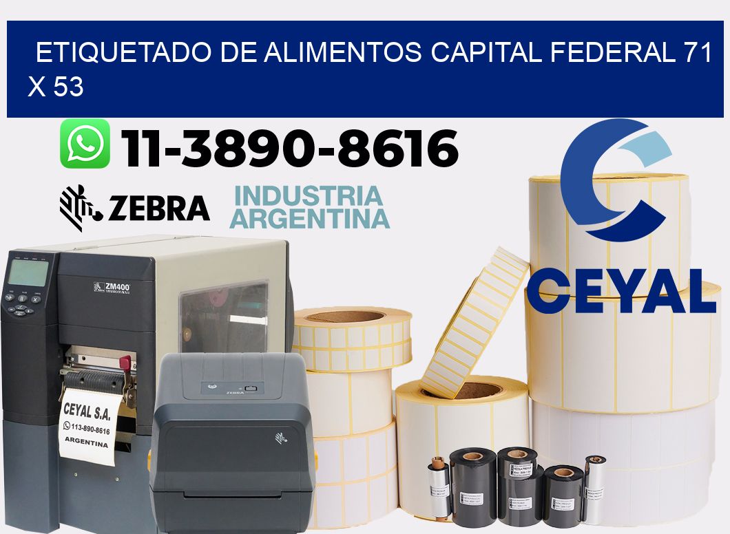 Etiquetado de alimentos capital federal 71 x 53